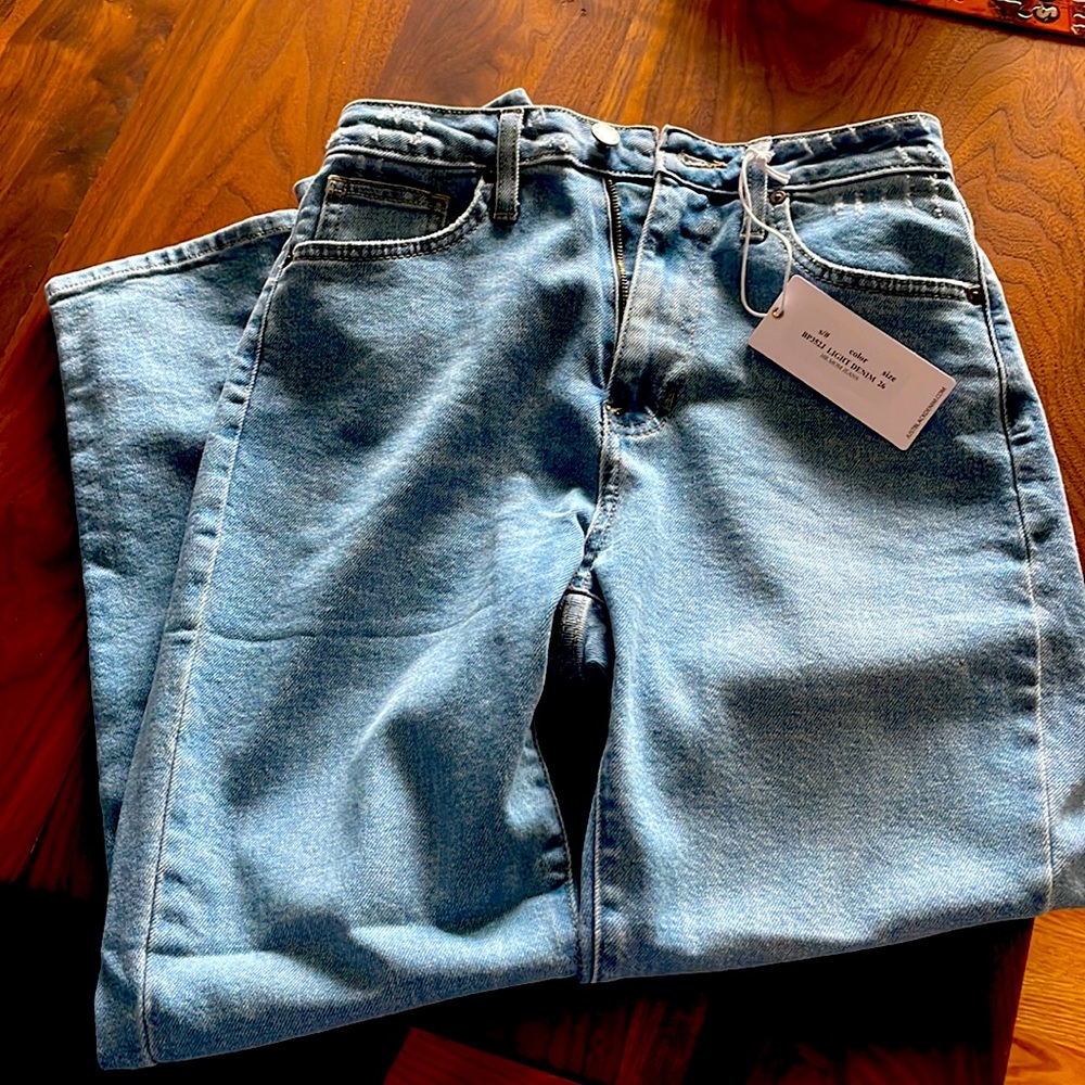 NWT Just Black Denim light wash high waist jeans - made in the USA!